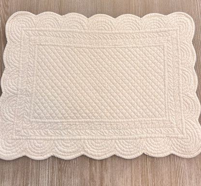 Tovaglietta in cotone bianca - Blanc Mariclo