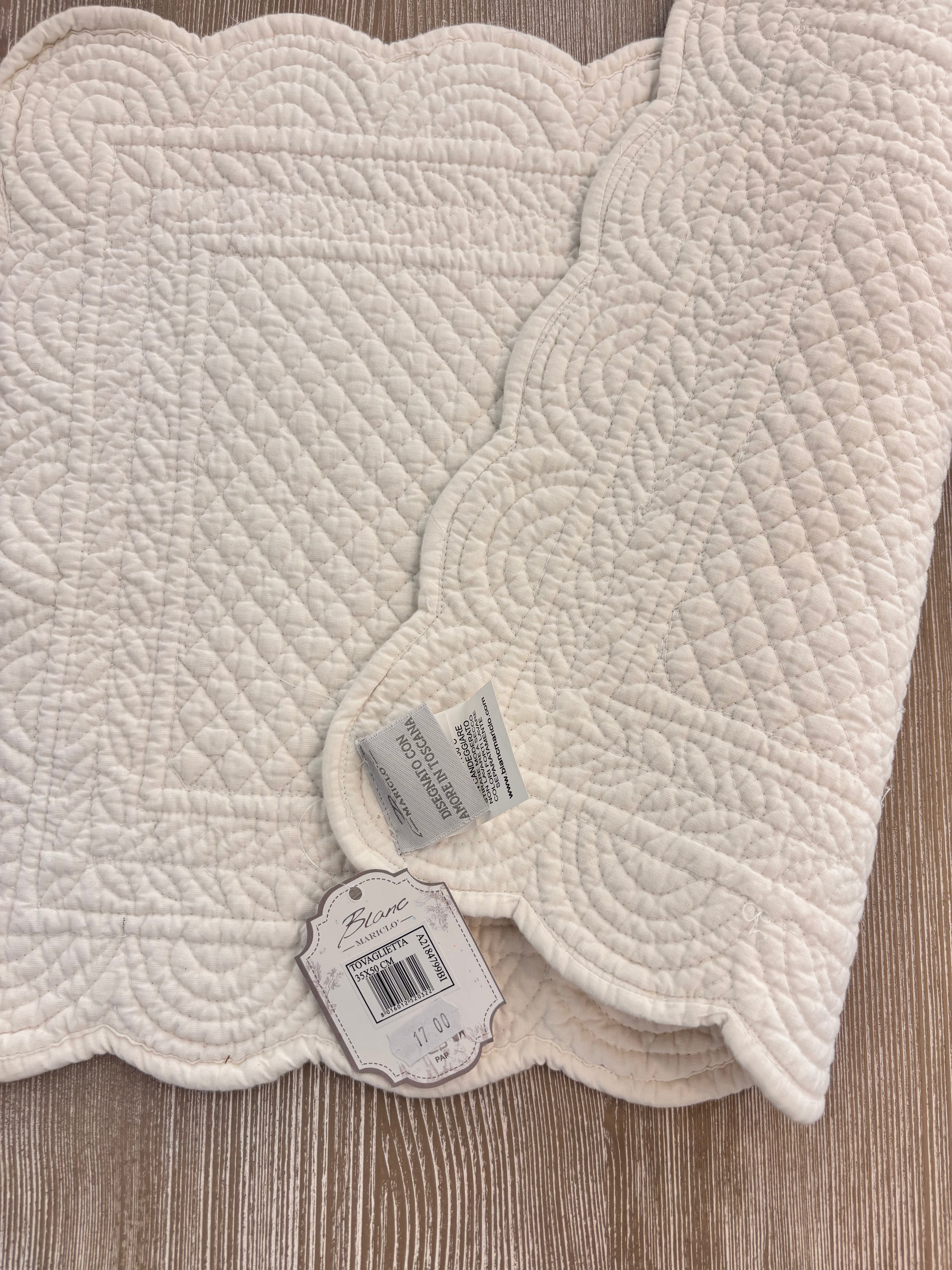 Tovaglietta in cotone bianca - Blanc Mariclo