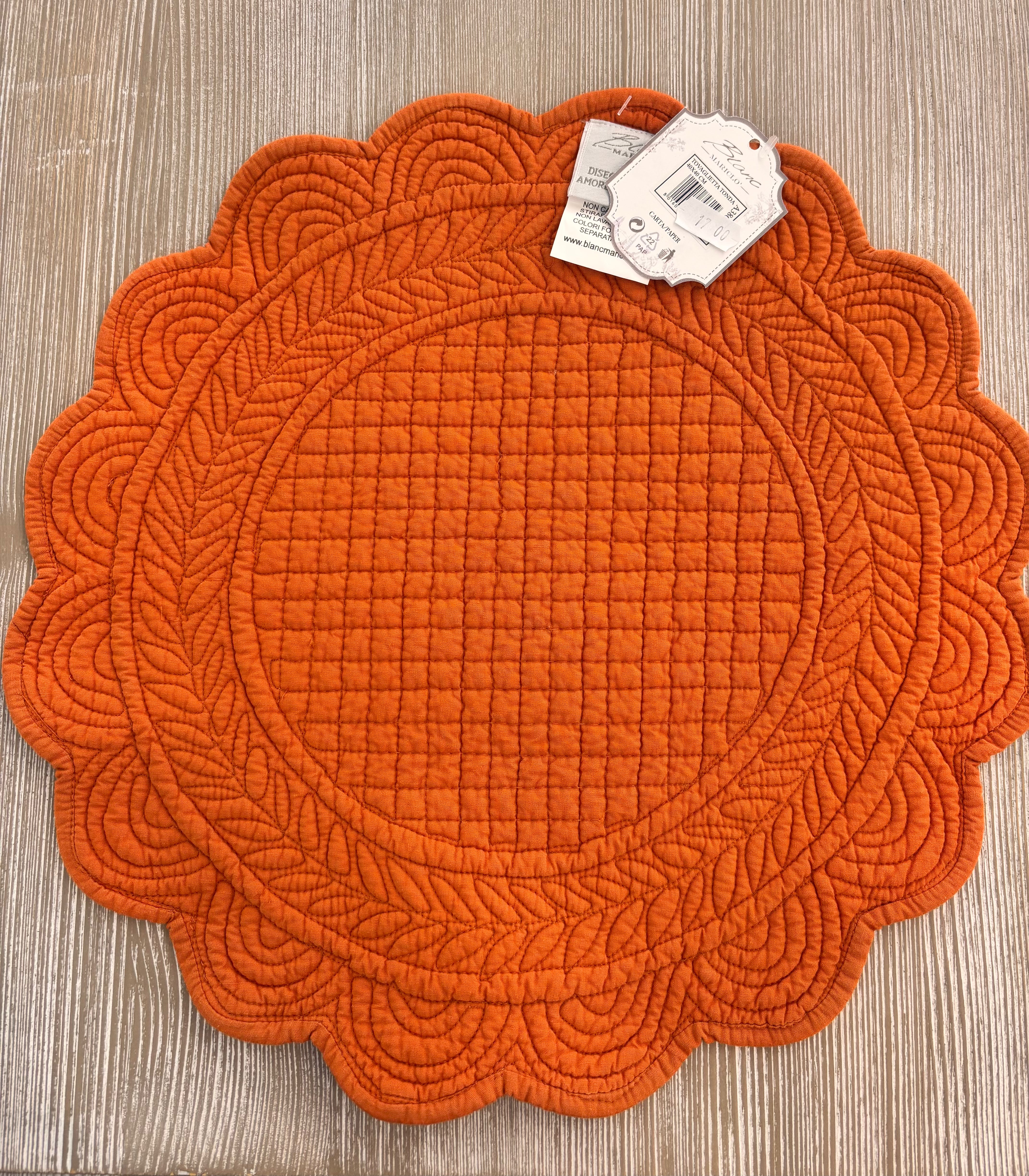 Tovaglietta arancione in cotone - Blanc Mariclo