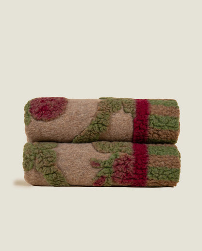 COPERTA LANA COTTA - FRATI HOME - OLDY STYLE BORDEUAX