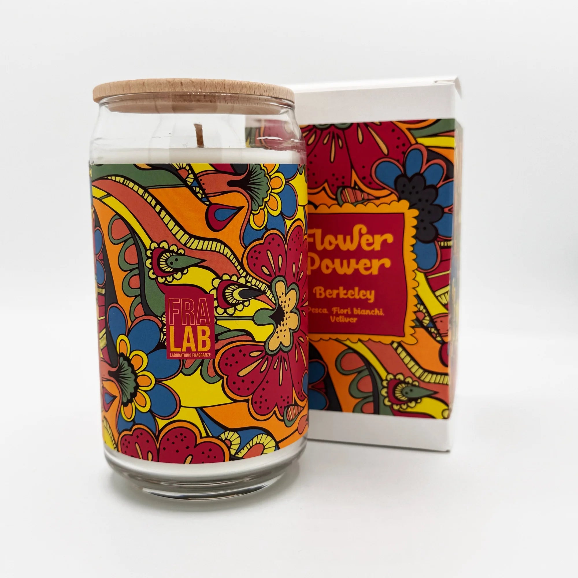 Candela Profumata Berkeley 390g – Pesca, Fiori Bianchi e Vetiver - Martina Ferrari Concept Store