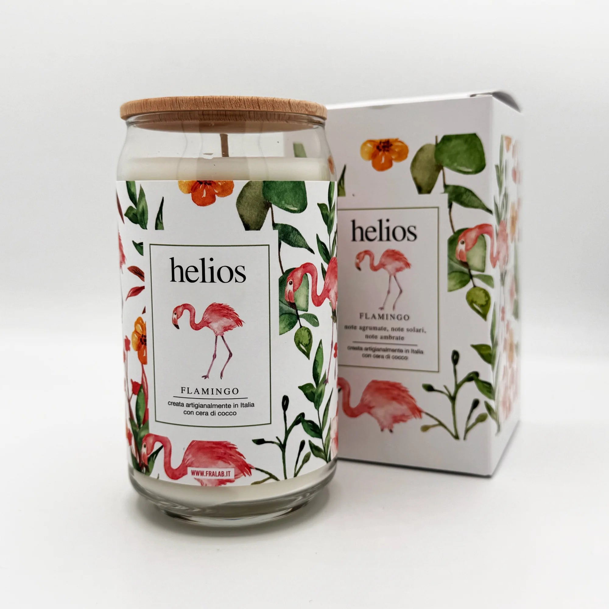 Candela Profumata Flamingo 390g – Agrumi, Fragola e Gelsomino - Martina Ferrari Concept Store