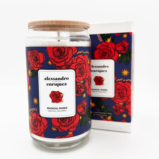Candela Profumata Magical Roses 390g – Edizione Limitata Enriquez - Martina Ferrari Concept Store