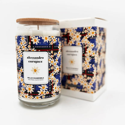 Candela Profumata Relax Chamomile 390g – Edizione Limitata Enriquez - Martina Ferrari Concept Store