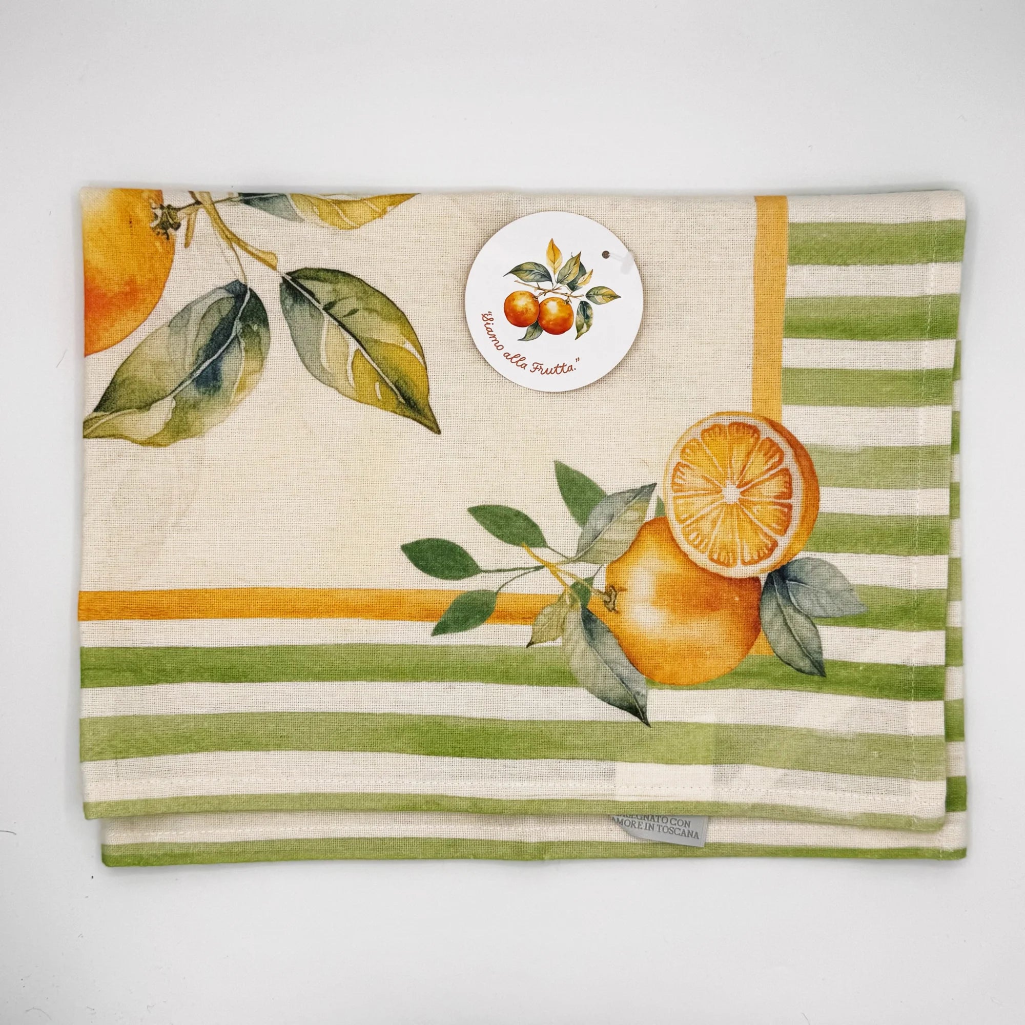 Canovaccio Ortigia Arance – Stile Mediterraneo in 100% Cotone - Martina Ferrari Concept Store