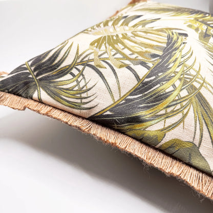 Cuscino Stampato con Frange 45x45 cm – Blanc Mariclò - Martina Ferrari Concept Store