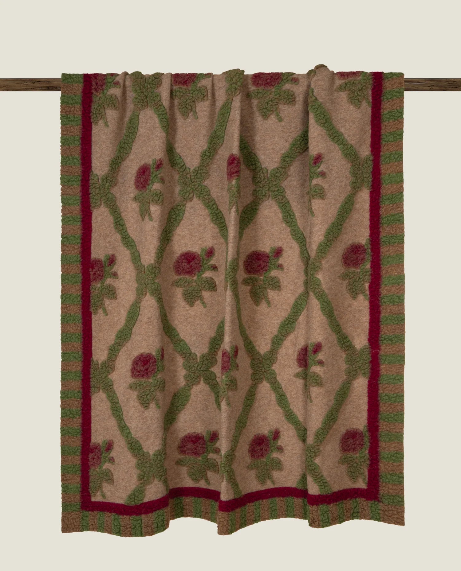 COPERTA LANA COTTA - FRATI HOME - OLDY STYLE BORDEUAX