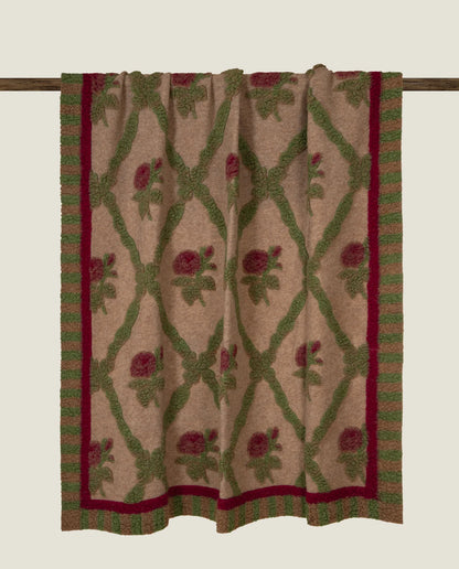 COPERTA LANA COTTA - FRATI HOME - OLDY STYLE BORDEUAX