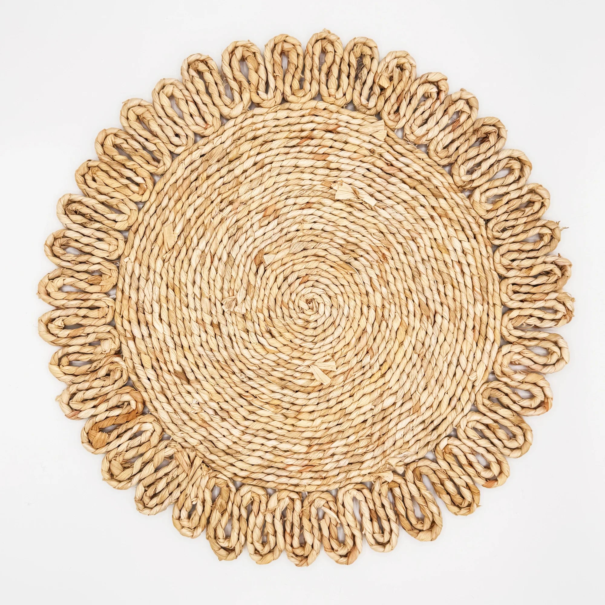 Sottopiatto Yuta Naturale Blanc Mariclò 38 cm – Stile Rustico - Martina Ferrari Concept Store