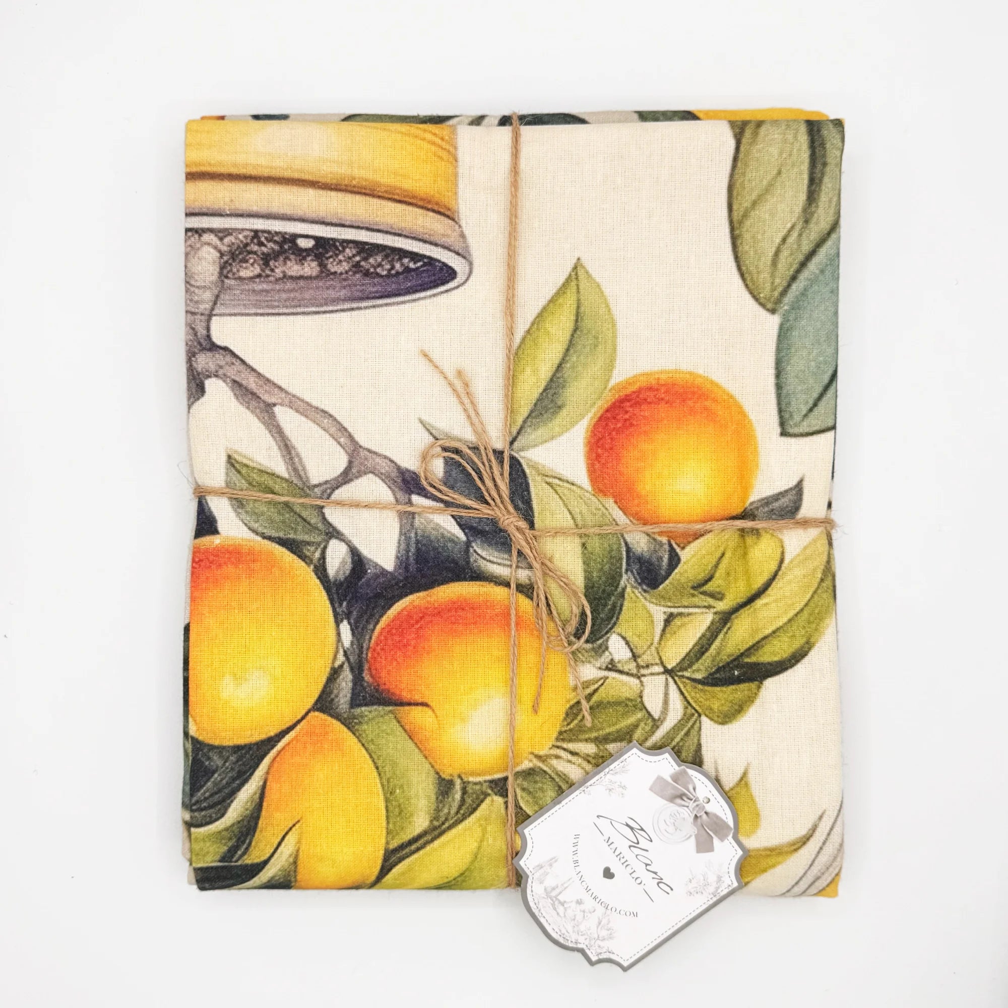 Tovaglia 150x215 cm in Cotone – Stampa Arance in Stile Mediterraneo - Martina Ferrari Concept Store