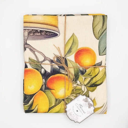 Tovaglia 150x215 cm in Cotone – Stampa Arance in Stile Mediterraneo - Martina Ferrari Concept Store
