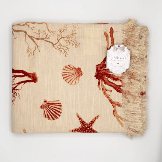 Tovaglia Maldive 150x180 cm – 100% Cotone con Frange - Martina Ferrari Concept Store