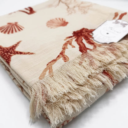 Tovaglia Maldive 150x180 cm – 100% Cotone con Frange - Martina Ferrari Concept Store