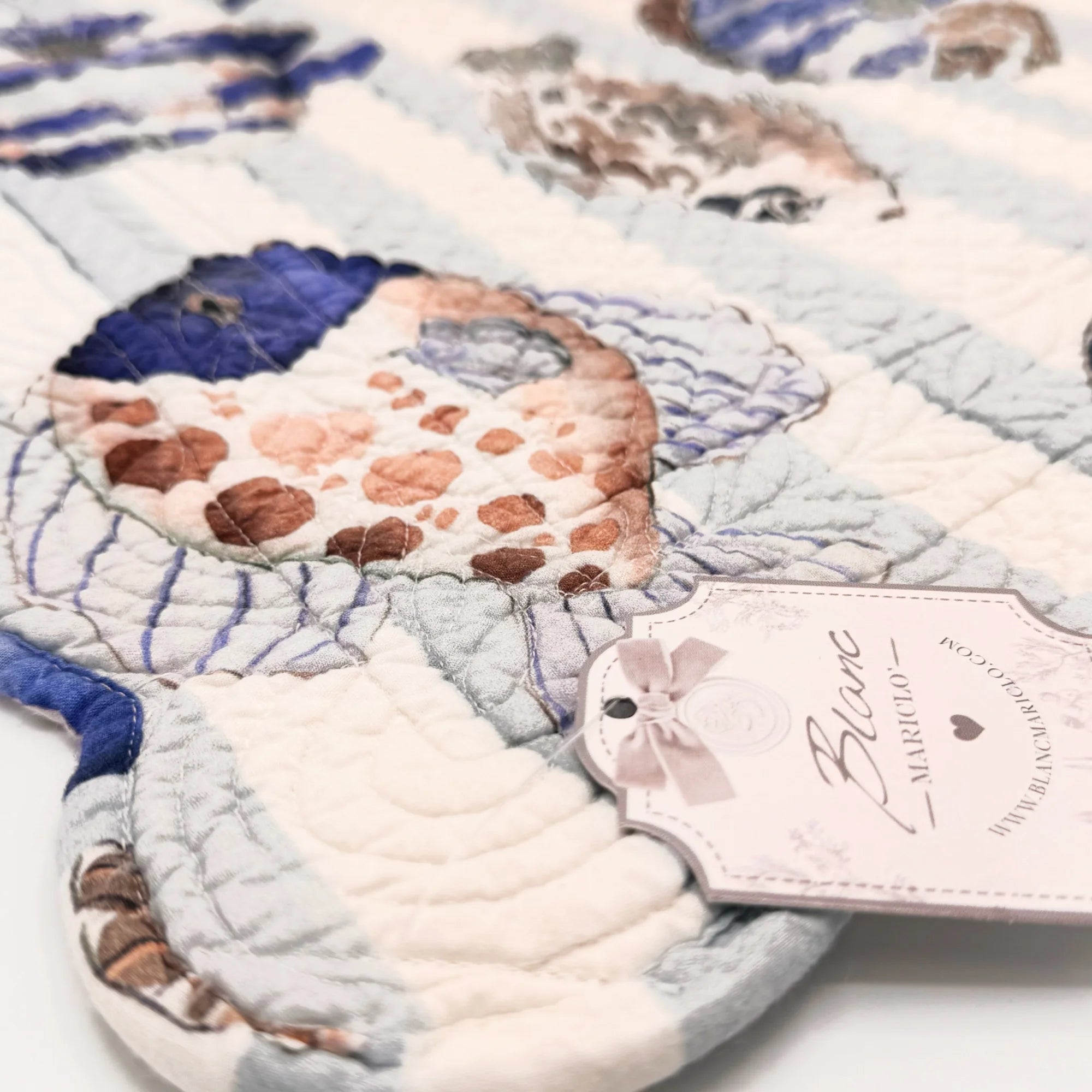 Tovaglietta Americana boutis Les Poissons Blanc Mariclò 35x50 cm - Martina Ferrari Concept Store