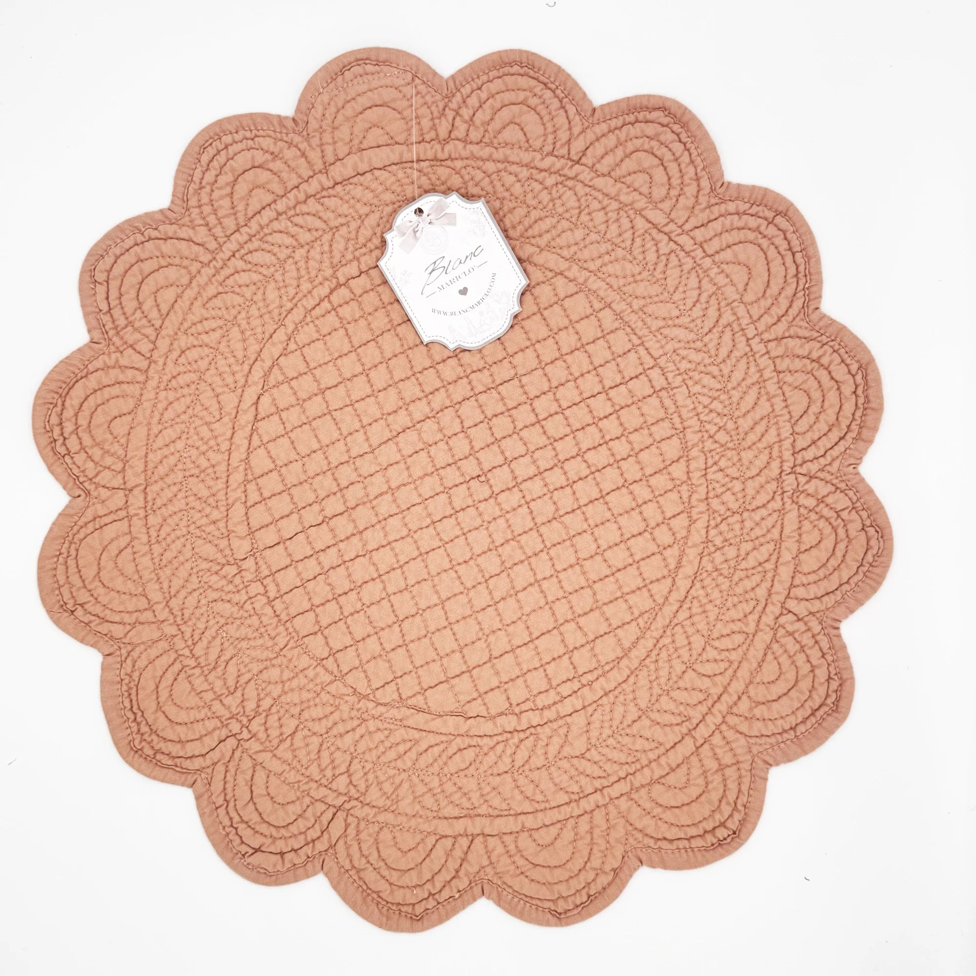 Tovaglietta Tonda Blanc Mariclò 40 cm – Rosa Antico - Martina Ferrari Concept Store